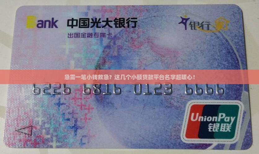 小额贷款平台名称