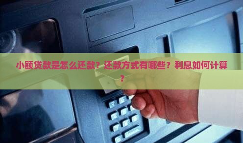 小额贷款是怎么还款