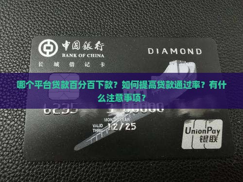 哪个平台贷款百分之百下