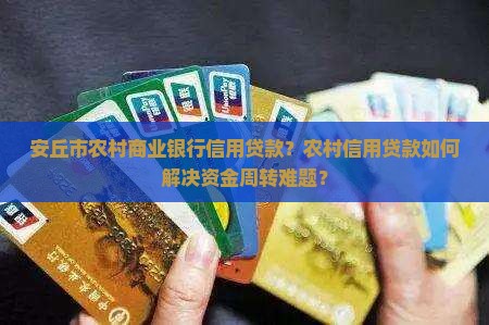 安丘市农村商业银行信用贷款