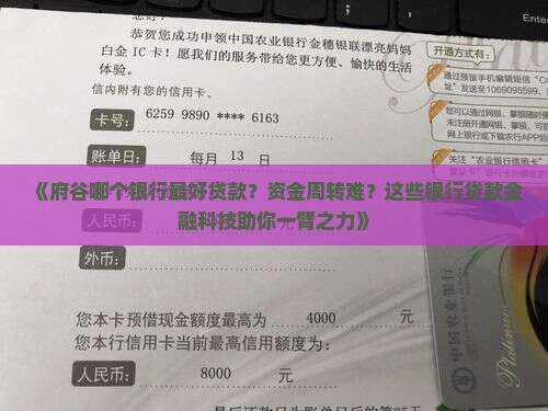 府谷哪个银行最好贷款
