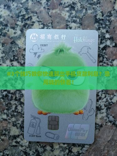 如何快速手机贷款利息