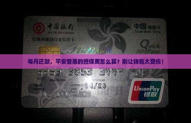 平安普惠贷款月担保费