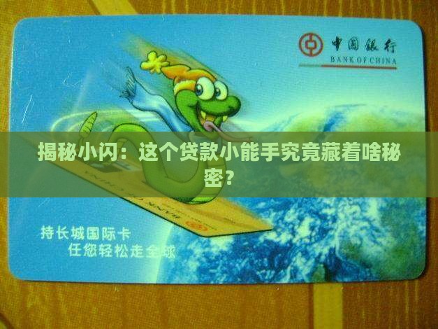 小闪是什么贷款平台