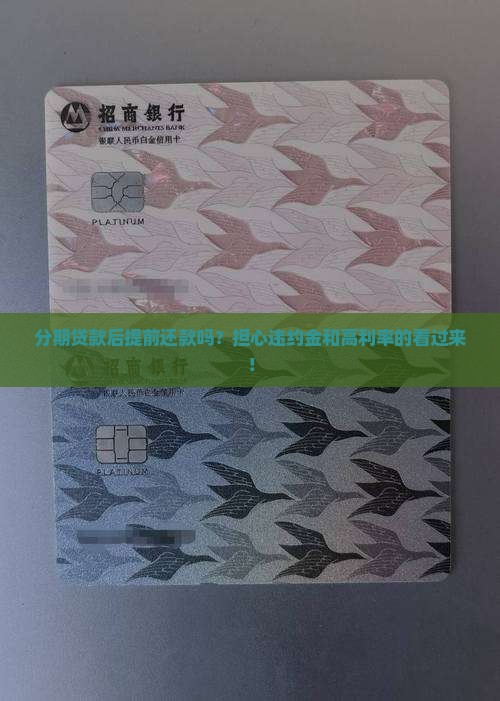 分期贷款后提前还款吗