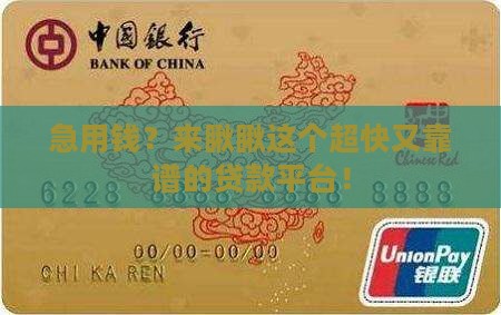平台最好最快的贷款