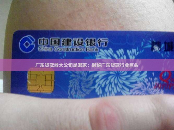 广东贷款最大公司是哪家