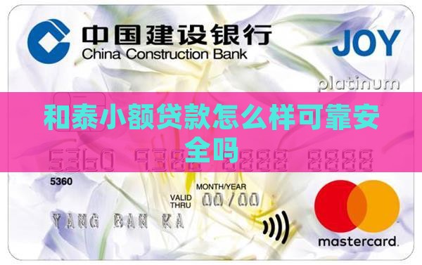 和泰小额贷款怎么样