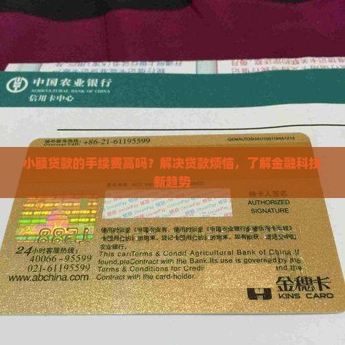 小额贷款的手续费 小额贷款的手续费
