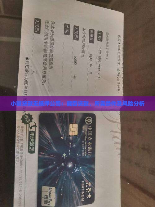 小额贷款无抵押公司