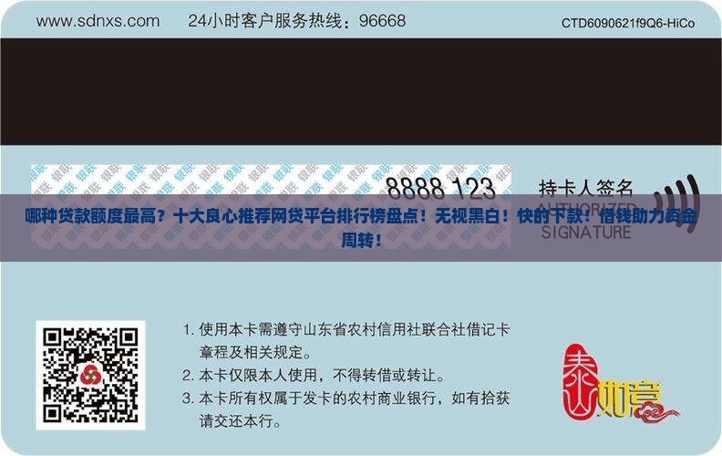 哪种网贷贷款额度最高