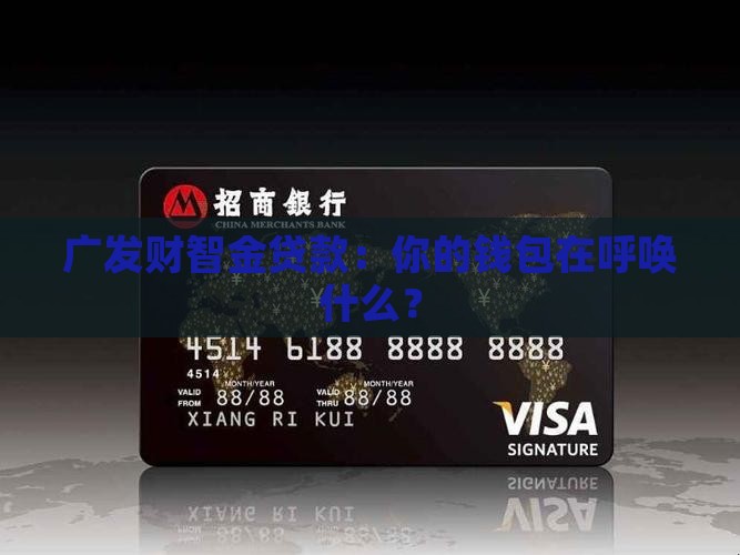 广发财智金贷款