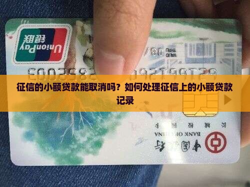 征信的小额贷款能取消吗