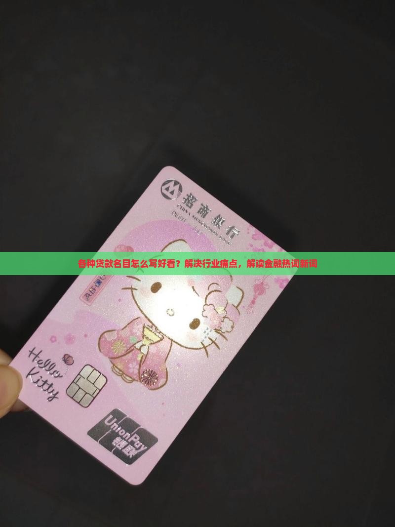 各种贷款名目怎么写好看
