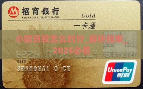 小额贷款怎么划分
