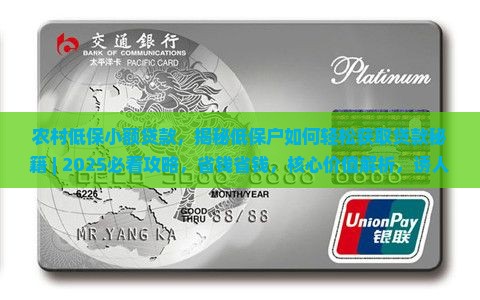 农村低保小额贷款