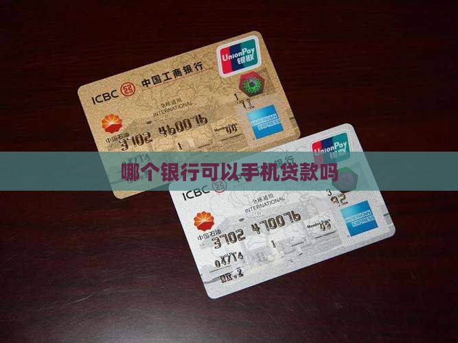 哪个银行可以手机贷款吗
