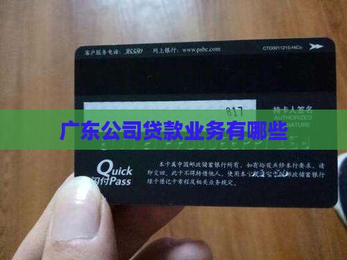 广东公司有什么贷款业务