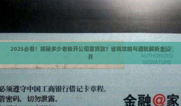 多少人开公司是贷款的