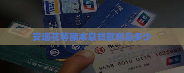 安逸花等额本息贷款期限