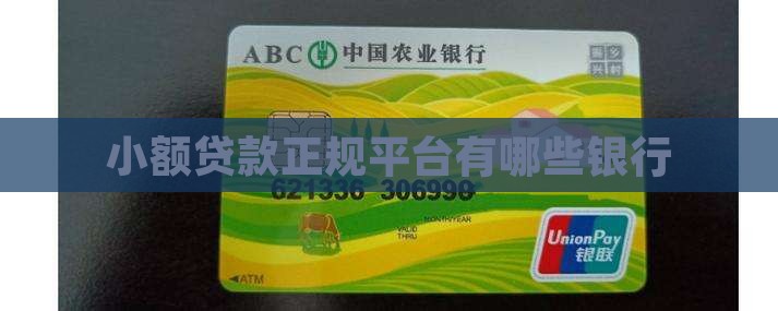 小额贷款正规平台有哪几家银行