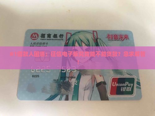 征信电子版能贷款吗