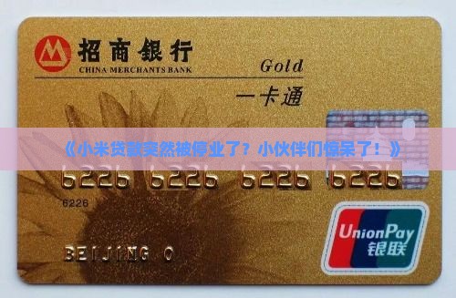 小米贷款被停业没有