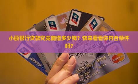 小额银行贷款能贷多少