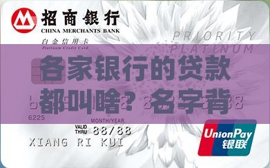 各大银行贷款名称