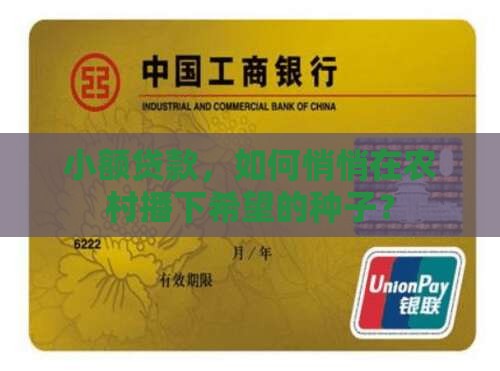 农村小额贷款农村带来
