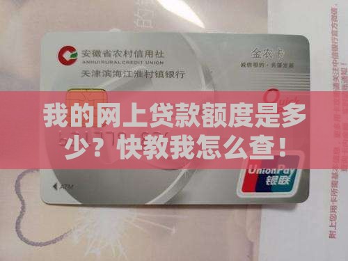 如何查自己网上贷款额度