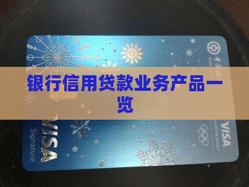 各银行信用贷款业务
