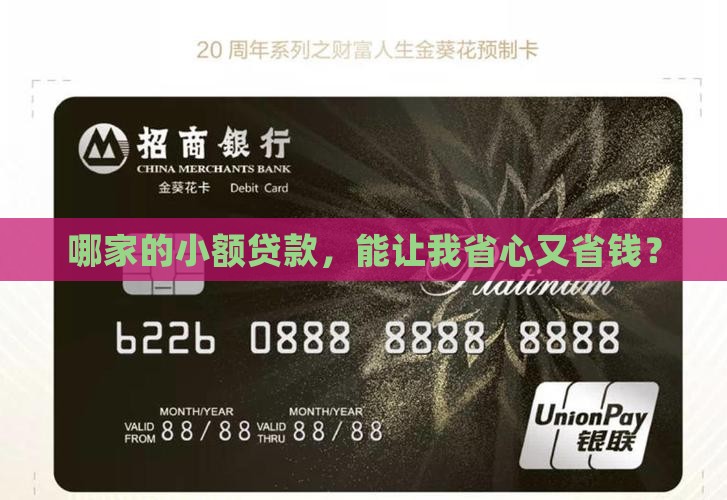 小额贷款哪家优惠