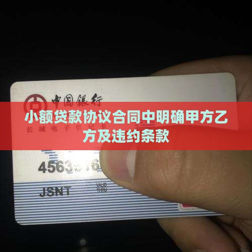 小额贷款协议我签名