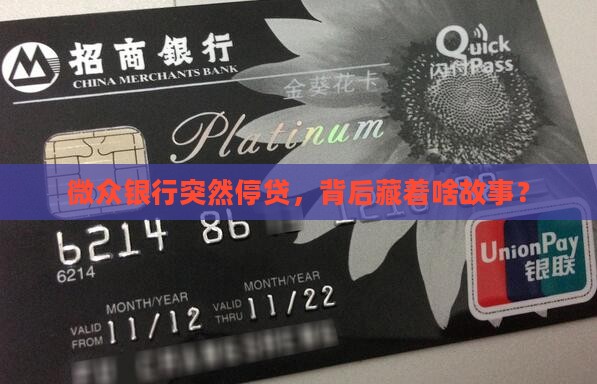 微众银行怎么停止贷款了