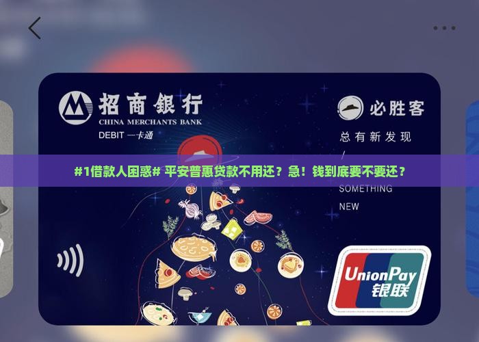 平安普惠贷款不用还现在 平安普惠贷款不用还现在