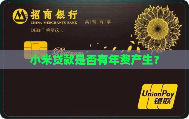小米贷款有年费吗