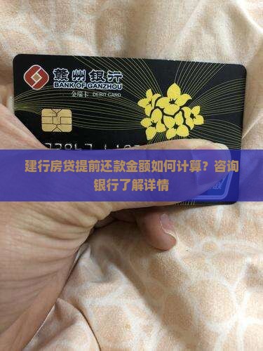 建行贷款提前还款金额