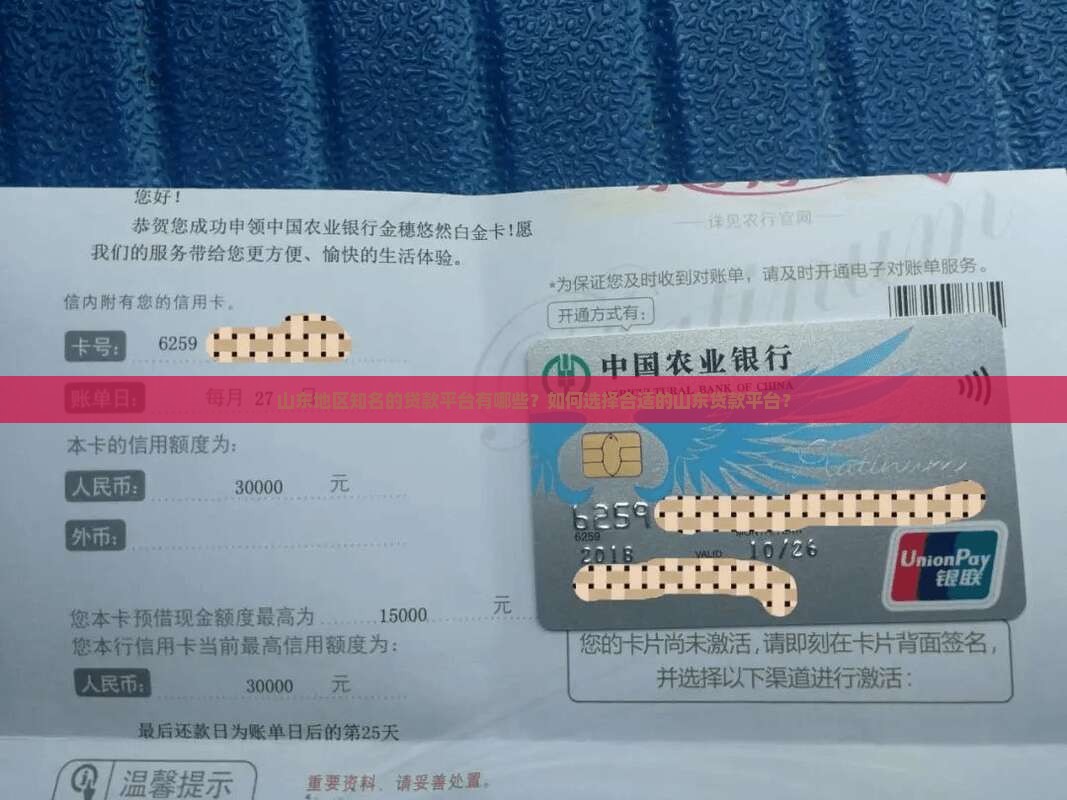山东有哪个是贷款平台