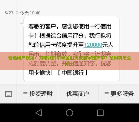 小米金山贷款维护