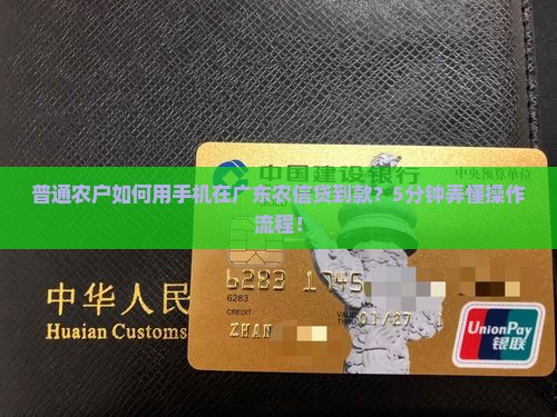 广东农信怎么在手机贷款