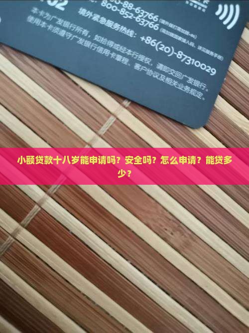 小额贷款十八岁能申请吗