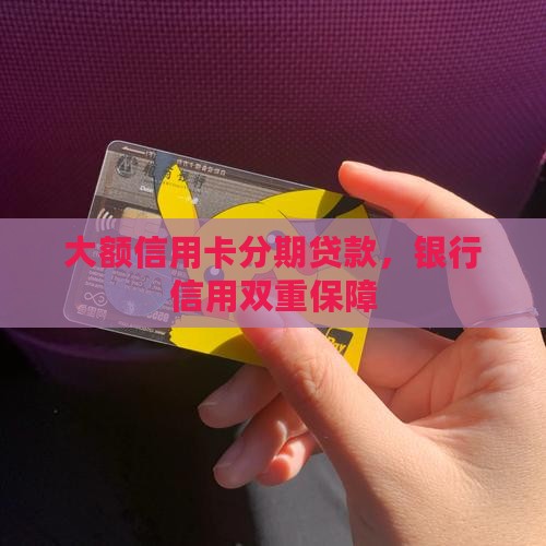 大额信用卡分期贷款