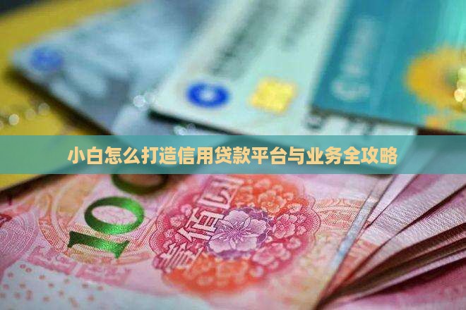 小白怎么打造信用贷款