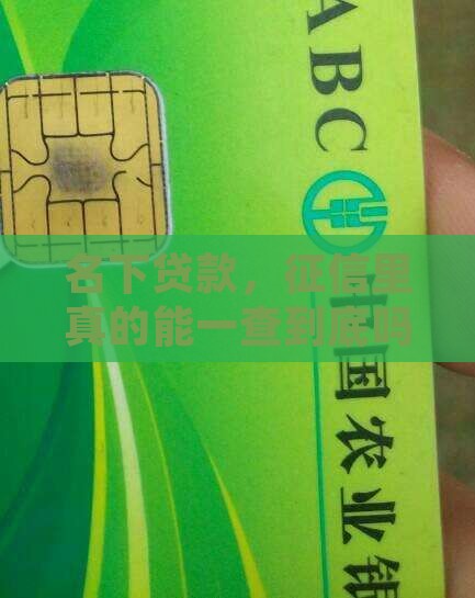 征信能不能查到名下贷款