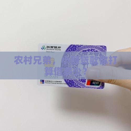 小额贷款村民能贷多少钱
