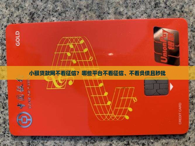 小额贷款网不看征信