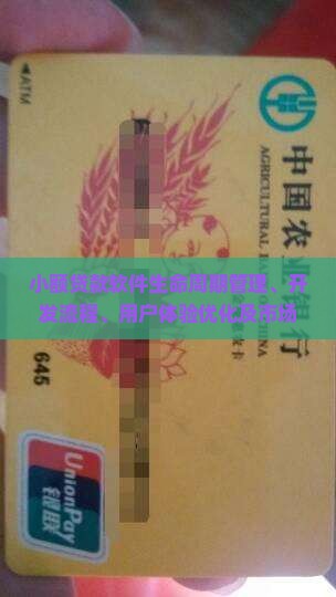 小额贷款软件生命周期