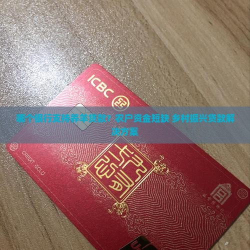 哪个银行支持养羊贷款