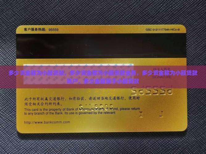 多少资金称为小额贷款 多少资金称为小额贷款